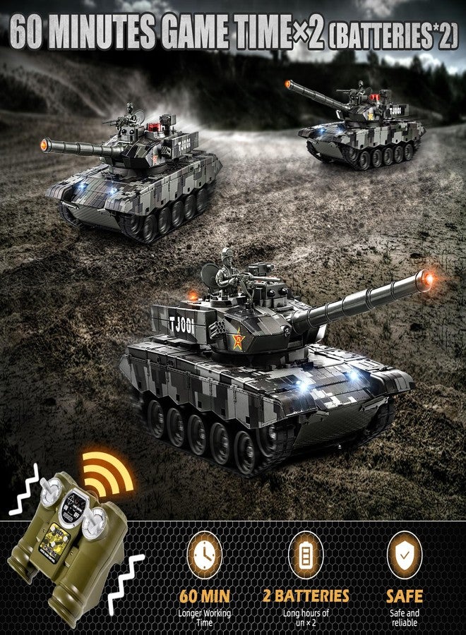 Supdex 1/24 RC Tank, Remote Control Chinese 99 Army Model Tank with Sound Effects, Lights and Smoke, 2.4G Military Model Toy for Kids, Perfect Birthday for Boys 6+ Years Old - Image 5